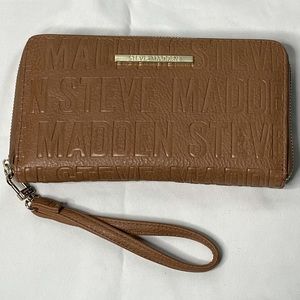 Steve Madden Logo Zip Around Wallet